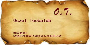 Oczel Teobalda névjegykártya